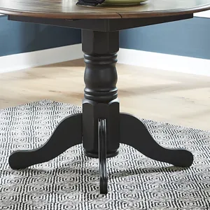Carolina Crossing Drop Leaf Table Base- Black