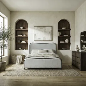 Skye View Queen Uph Bed, Dresser & Mirror