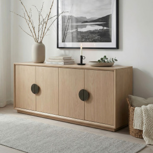 Luna 4 Door Accent Cabinet
