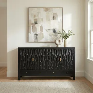 Obsidian 4 Door Accent Cabinet