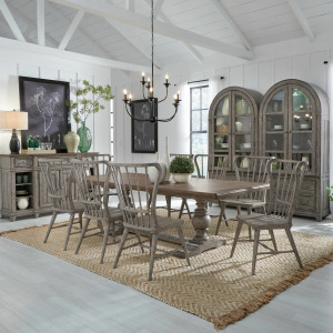 River Place 7 Piece Trestle Table Set