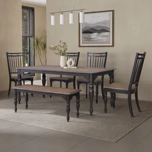 Magnolia Manor Opt 6 Piece Leg Table Set