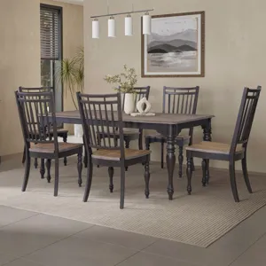 Magnolia Manor Opt 7 Piece Leg Table Set