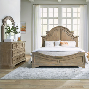 Magnolia Manor King California Panel Bed, Dresser & Mirror