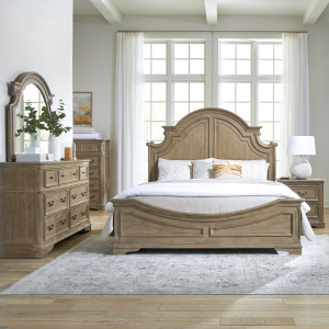 Magnolia Manor King California Panel Bed, Dresser & Mirror, Chest, Night Stand