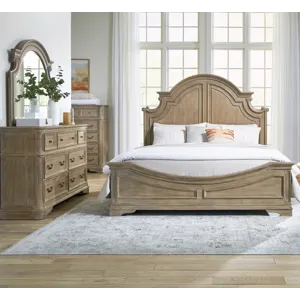 Magnolia Manor Queen Panel Bed, Dresser & Mirror