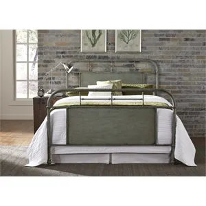 Queen Metal Bed (green)