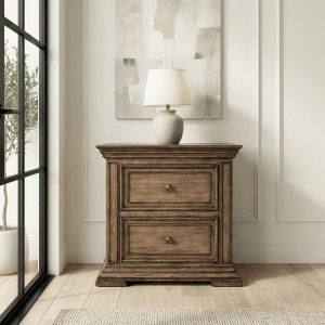 Big Valley 2 Drawer Night Stand w/ Charging Station