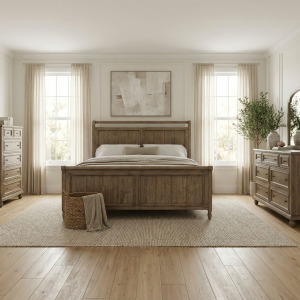 Homestead Haven King Sleigh Bed, Dresser & Mirror, Chest