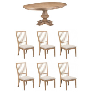 Haven Hills 7 PC Pedestal Dining Set