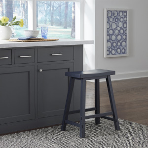 Creations 24 Inch Sawhorse Counter Stool- Navy (RTA)