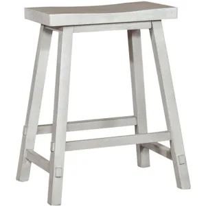 Creations 24 Inch Sawhorse Counter Stool- White (RTA)