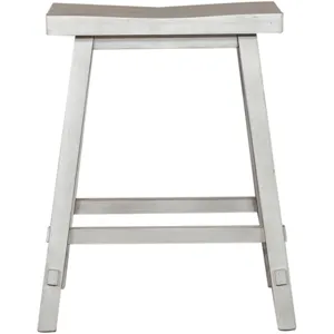 Creations 24 Inch Sawhorse Counter Stool- White (RTA)
