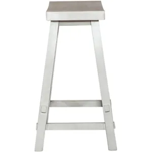 Creations 24 Inch Sawhorse Counter Stool- White (RTA)