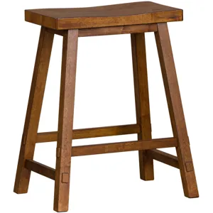 Creations 24 Inch Sawhorse Counter Stool - Tobacco (RTA)