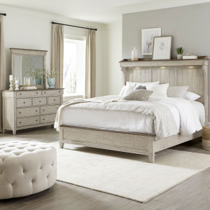 Ivy Hollow King California Mantle Bed, Dresser & Mirror