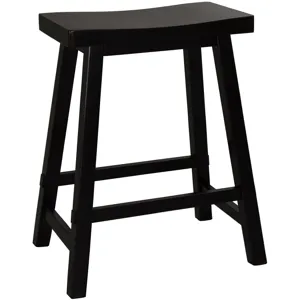 Creations 24 Inch Sawhorse Counter Stool - Black (RTA)