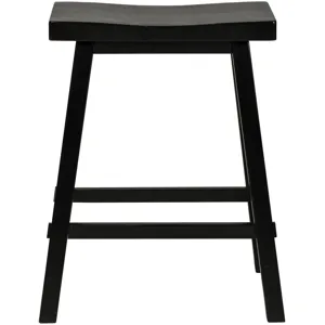 Creations 24 Inch Sawhorse Counter Stool - Black (RTA)