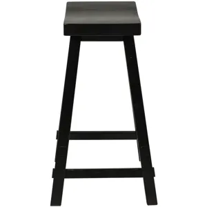 Creations 24 Inch Sawhorse Counter Stool - Black (RTA)