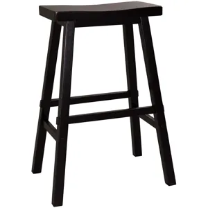 Creations 30 Inch Sawhorse Barstool - Black (RTA)