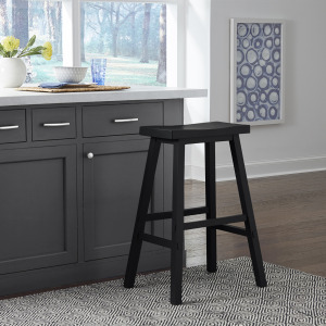 Creations 30 Inch Sawhorse Barstool - Black (RTA)