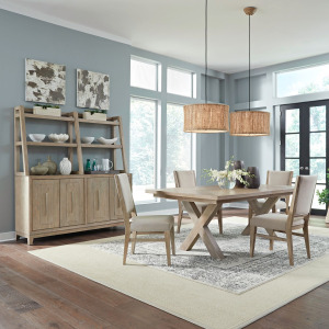 Brentwood 5 Piece Double Pedestal Table Set