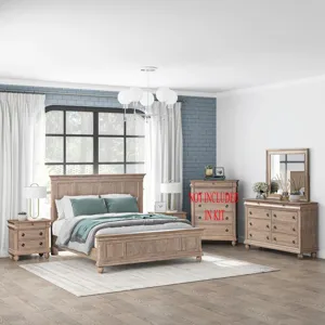 Rustic Traditions Queen Panel Bed, Dresser & Mirror, Night Stand