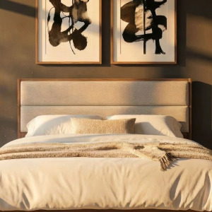 Century Modern King Uph Panel Headboard