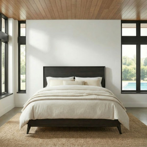 Century Modern Queen Platform Bed