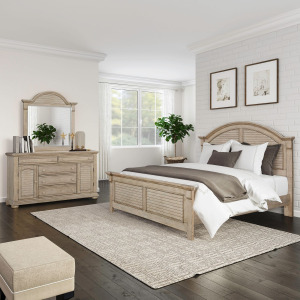 Summer House Queen Panel Bed, Dresser & Mirror
