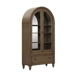 Americana Farmhouse Arched Display Cabinet