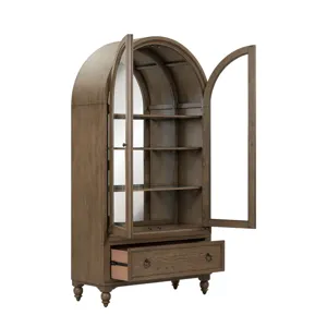 Americana Farmhouse Arched Display Cabinet