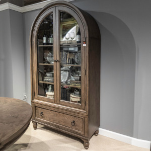 Americana Farmhouse Arched Display Cabinet