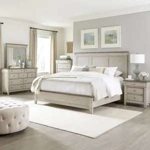 Ivy Hollow King California Panel Bed, Dresser & Mirror, Chest, Night Stand