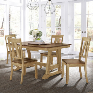 Lindsey Farm 5 Piece Trestle Table Set