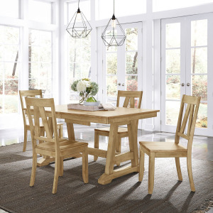 Lindsey Farm 5 Piece Trestle Table Set
