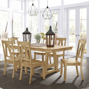 Lindsey Farm 7 Piece Trestle Table Set