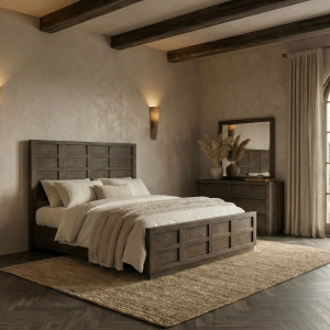 Stillwater King Panel Bed, Dresser & Mirror