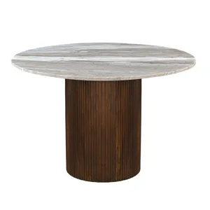 Kaleidoscope Round Pedestal Marble Table Top