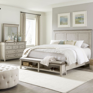 Ivy Hollow King California Storage Bed, Dresser & Mirror