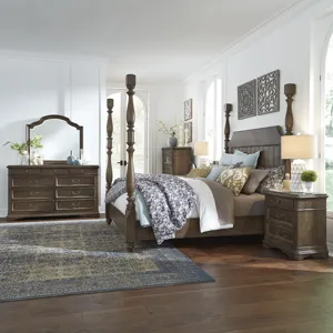 Homestead King California Poster Bed, Dresser & Mirror, Chest, Night Stand