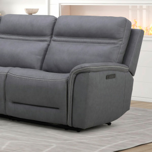 Cooper L Arm Recliner P3 & ZG - Blue Gray