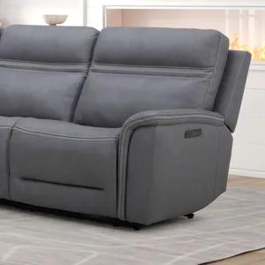 Cooper L Arm Recliner P3 & ZG - Blue Gray