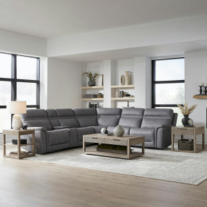 Cooper R Arm Recliner P3 & ZG - Blue Gray