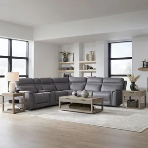 Cooper R Arm Recliner P3 & ZG - Blue Gray