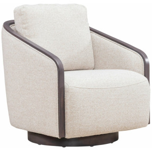 Nora Uph Swivel Accent Chair - Dark Brown