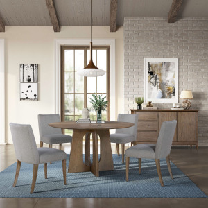 Hendrix Place Opt 5 Piece Pedestal Table Set