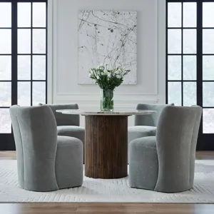 Accent Dining Chair w/ Casters - Sapphire
