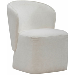 Accent Dining Chair w/ Casters - Ivory