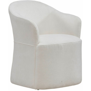 Accent Dining Chair w/ Casters - Ivory